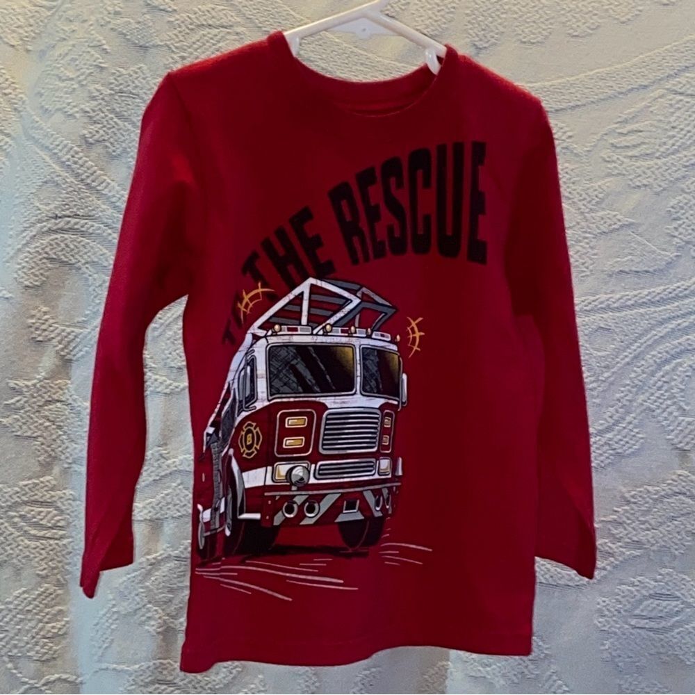 10/$50 Garanimals Red Rescue Fire Truck Long Sleeve Tee Size 4T/NP4